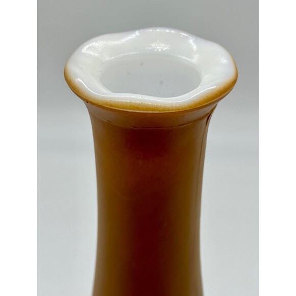 Tan Beige Matte Milk Glass Bud Vase - Picture 6 of 8